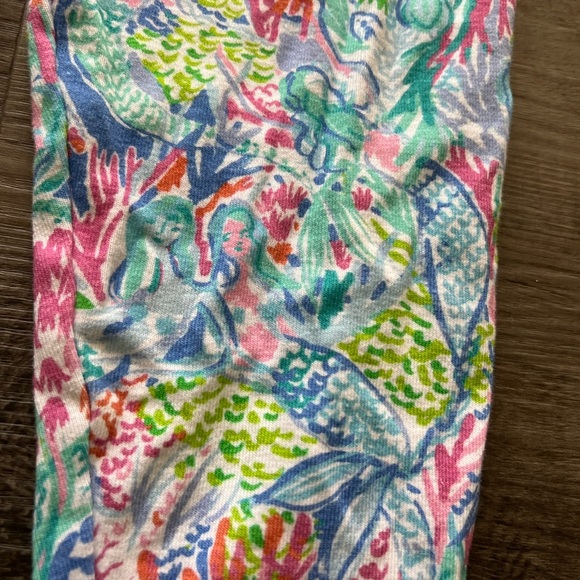 Lilly Pulitzer Pottery Barn Mermaid Cove snug 100% organic cotton pajamas size 4 - Picture 7 of 14